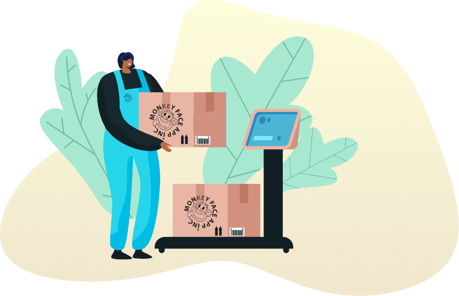 delivering a package